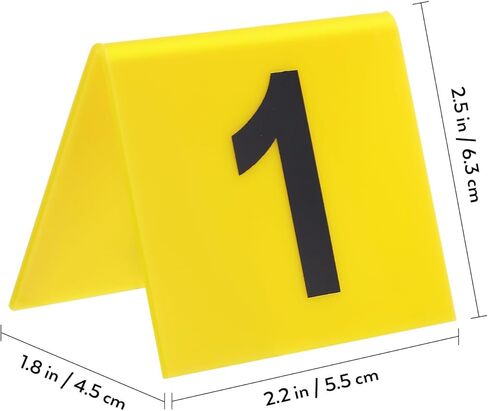 15 قطعة من علامات الأدلة من NOLITOY، زخارف لعلامات المشهد المخبر، خيام معرفية لموضوع اللعبة، لوازم حفلات الهالوين، أصفر، ملحقات المطاعم 1-15 in Kuwait