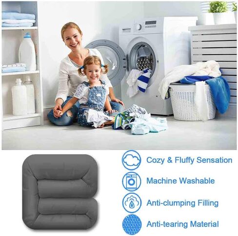 TEKAMON All Season King Comforter Soft Quilted Down Alternative Duvet Insert with Corner Tabs Summer Cooling 2100 Series, Luxury Fluffy Reversible Hotel Collection, Snow White, 88 x 88 inches in Kuwait