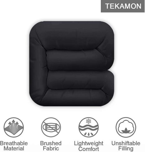 Tekamon All Season King Comforter Soft Quilted Down Couvet Insert مع علامات التبويب الزاوية الصيفية التبريد 2100 ، مجموعة فنادق رقيقة عكسية ، Snow White ، 88 × 88 بوصة in Kuwait