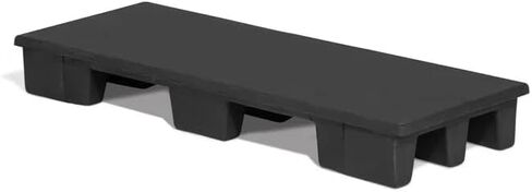 قاعدة عرض متينة من شركة Sturdy Essentials، حامل نحيف، رف Dunnage مقاس 6 بوصات متوافق مع كود الغذاء العالي | للمستودعات والتخزين والجزء الخلفي من المنزل والمبردات | 48 بوصة عرض × 18 بوصة عمق × 6 بوصة ارتفاع in Kuwait