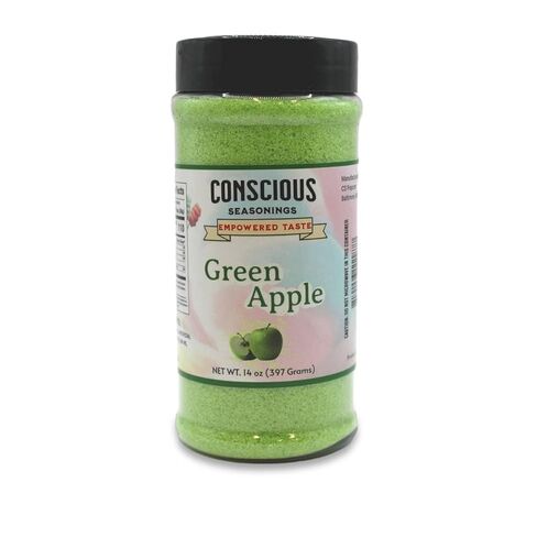 مزيج حلوى القطن بنكهة التفاح الأخضر، برطمان 14 أونصة - خيط تنظيف السكر الجاهز للاستخدام - يخلق سكرًا نابضًا بالحياة ورقيقًا للحفلات والمناسبات in Kuwait