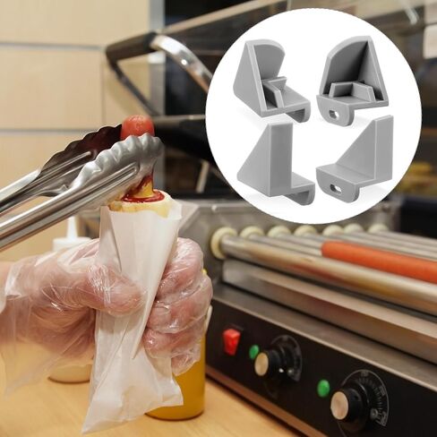 Chunful 4 Pack Replacement Bracket Clips for Hot Dog Roller Machine Glass Cover Sneeze Guards for Hot Dog Rollers Grill Cooker Machine Compatible with Olde Midway in Saudi Arabia