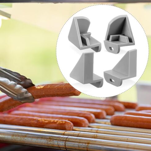 Chunful 4 Pack Replacement Bracket Clips for Hot Dog Roller Machine Glass Cover Sneeze Guards for Hot Dog Rollers Grill Cooker Machine Compatible with Olde Midway in Saudi Arabia