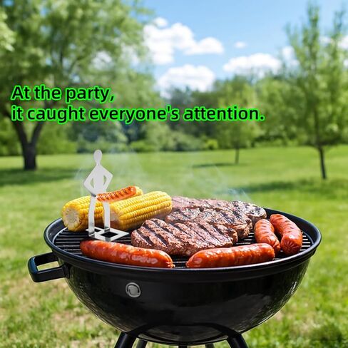 Zorythm 4PCS Funny Hot Dog Holder and Sausage Stand-Hot Dog Grill Holder Man-Standing Man Sausage Barbecue Rack-Portable Reusable Stainless Steel Hotdog and Sausage Roaster for Camping, Spring Trip in Saudi Arabia