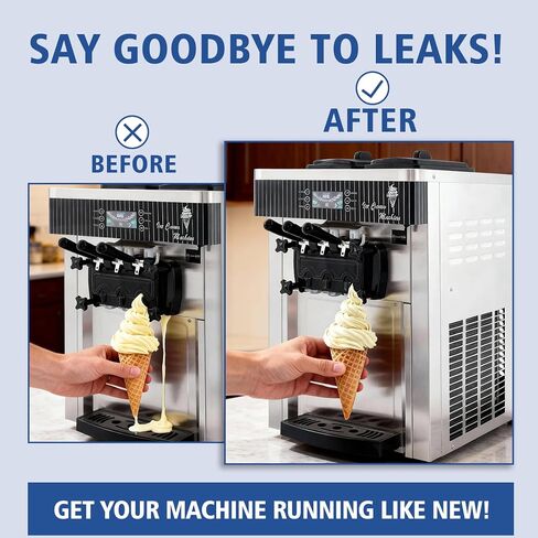 قطع غيار ماكينة الآيس كريم الناعمة من فيكسو تيك، طقم بديل مكون من 15 قطعة مع حشوات وحلقات على شكل حرف O لملحقات صانع الآيس كريم Vevor وYIKAFU in Kuwait