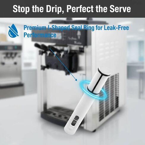 قطع غيار ماكينة الآيس كريم - حشية حلقة إغلاق من السيليكون لصانعة الآيس كريم الناعمة - مجموعة سدادات مطاطية من الدرجة الغذائية (عبوتان) - متوافقة مع VEVOR in Kuwait