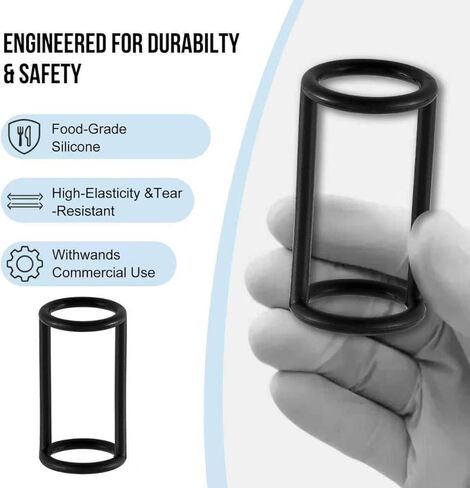 قطع غيار ماكينة الآيس كريم - حشية حلقة إغلاق من السيليكون لصانعة الآيس كريم الناعمة - مجموعة سدادات مطاطية من الدرجة الغذائية (عبوتان) - متوافقة مع VEVOR in Kuwait