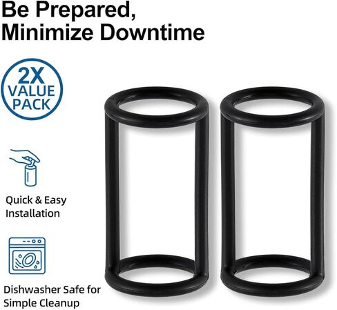 قطع غيار ماكينة الآيس كريم - حشية حلقة إغلاق من السيليكون لصانعة الآيس كريم الناعمة - مجموعة سدادات مطاطية من الدرجة الغذائية (عبوتان) - متوافقة مع VEVOR in Kuwait