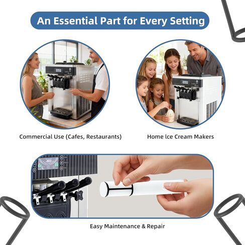 قطع غيار ماكينة الآيس كريم - حشية حلقة إغلاق من السيليكون لصانعة الآيس كريم الناعمة - مجموعة سدادات مطاطية من الدرجة الغذائية (عبوتان) - متوافقة مع VEVOR in Kuwait