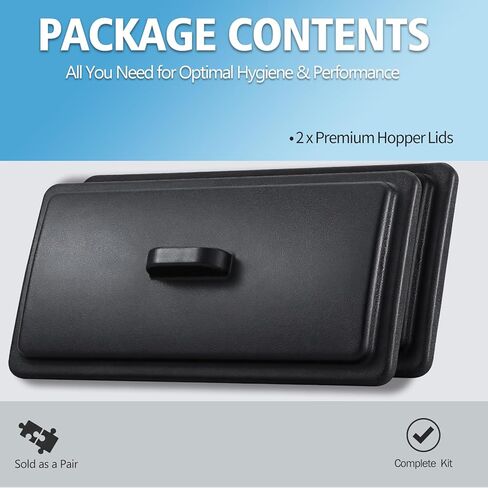 غطاء قادوس بلاستيكي مكون من قطعتين متوافق مع ماكينات الآيس كريم فيفور سوفت سيرف - غطاء بديل متين (34 × 19.5 سم) in Kuwait