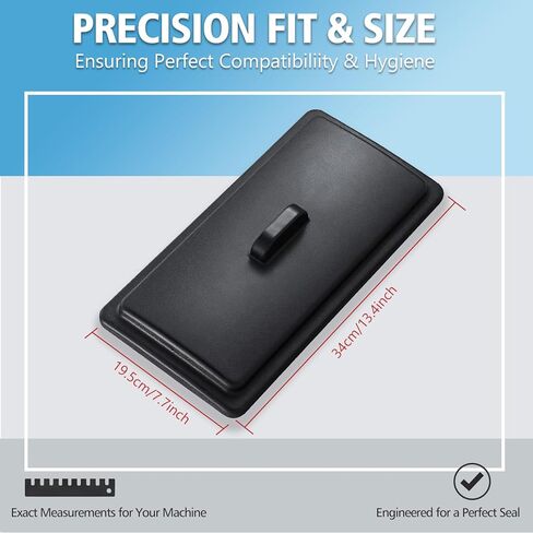 غطاء قادوس بلاستيكي مكون من قطعتين متوافق مع ماكينات الآيس كريم فيفور سوفت سيرف - غطاء بديل متين (34 × 19.5 سم) in Kuwait