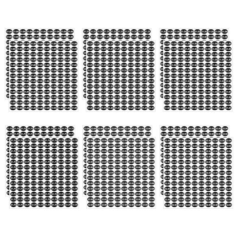 1560 قطعة من ملصقات أسعار آلات البيع، ملصقات بيع الفناء 6 ملصقات أسعار 1.00، 1.25، 1.50، 1.75، 2.00، 2.50 دولار in Kuwait