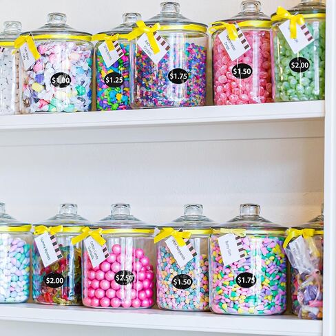 1560 قطعة من ملصقات أسعار آلات البيع، ملصقات بيع الفناء 6 ملصقات أسعار 1.00، 1.25، 1.50، 1.75، 2.00، 2.50 دولار in Kuwait