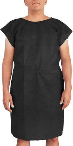 silaomedical Disposable Patient Gowns for Adults, 10-Pack — Short Sleeve, Back Tie Closure — For Medical, Hospital Use in Saudi Arabia