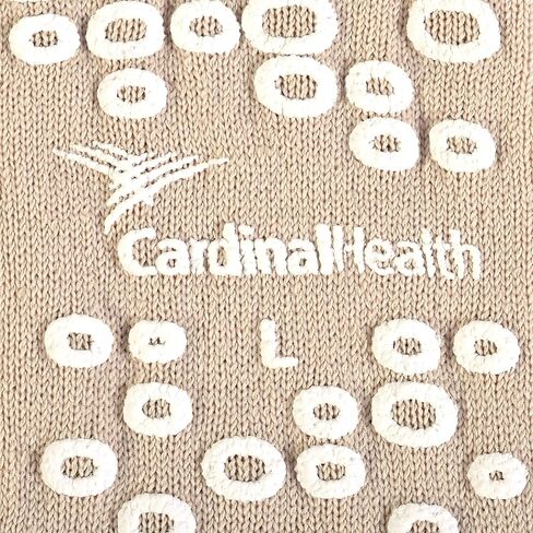 Cardinal Health 58125-TAN تيري في نعال سلامة المريض بمداس واحد، أسمر ضارب للصفرة، كبير، علبة مكونة من 48 زوجًا in Kuwait