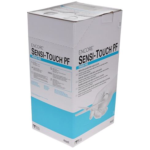 AnsellLtd 7823PF قفازات لاتكس معقمة Sensi-Touch مقاس #6.5، 50 زوجًا في كل صندوق in Saudi Arabia
