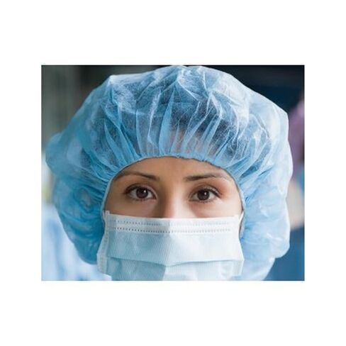 Medicom 8004 SafeBasics Bouffant Caps 24 Blue Non-Sterile 100/Pk in Saudi Arabia