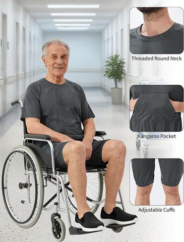Codida Adaptive Men's Security Back-Zip Jumpsuit - Easy Care Romper for Elderly & Limited Mobility in Saudi Arabia