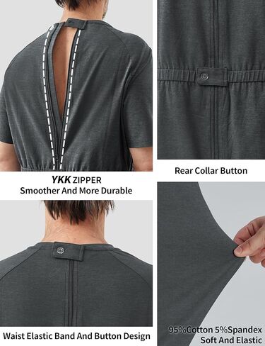 Codida Adaptive Men's Security Back-Zip Jumpsuit - Easy Care Romper for Elderly & Limited Mobility in Saudi Arabia