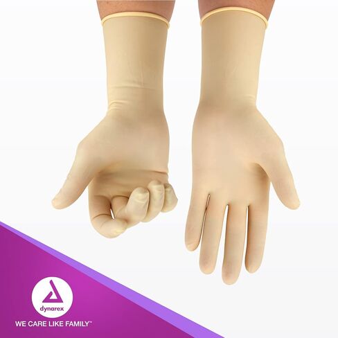 قفازات Dynarex 2365 الجراحية المعقمة المصنوعة من اللاتكس للاستعمال مرة واحدة، خالية من البودرة، ومعبأة في أزواج، للاستخدام الطبي والرعاية الصحية، العيادة البيطرية، بيسك، مقاس 6.5، علبة واحدة 200 زوج من القفازات (قد تختلف التعبئة) in Saudi Arabia