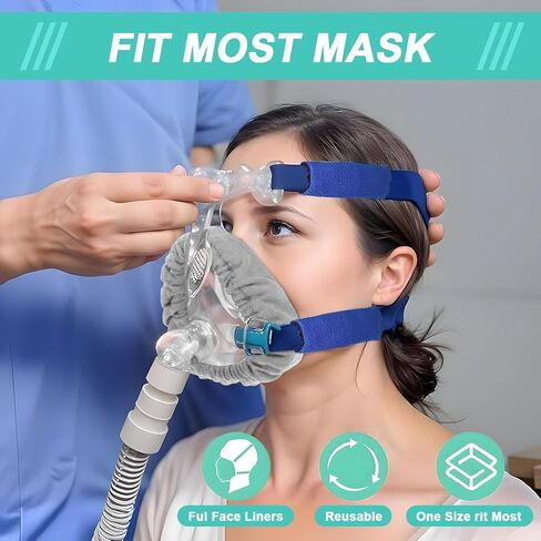 3-Piece Mask Liners, Full Face Mask Cushion Insert, Reusable Cover for Therapy Users in Saudi Arabia
