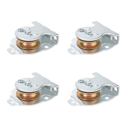 Roauend 4 Pack Ceiling Mount Single Pulley 1-1/2 Inch Wall Mounted Pulley Ceiling Pulley, Zinc-Plated Single Pulley for 3/8" Wire or Rope in Saudi Arabia