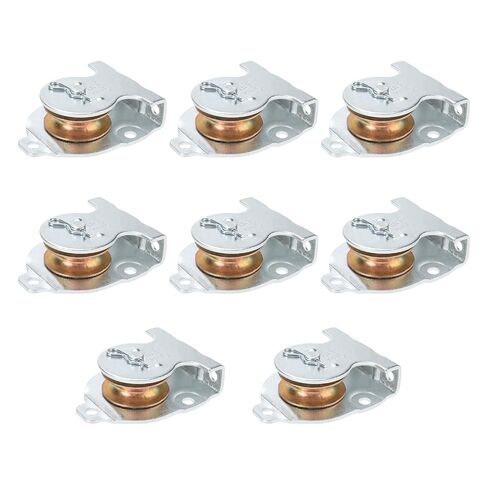 Roauend 4 Pack Ceiling Mount Single Pulley 1-1/2 Inch Wall Mounted Pulley Ceiling Pulley, Zinc-Plated Single Pulley for 3/8" Wire or Rope in Saudi Arabia