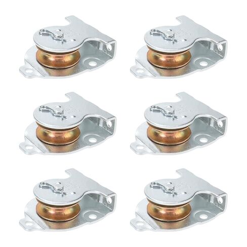 Roauend 4 Pack Ceiling Mount Single Pulley 1-1/2 Inch Wall Mounted Pulley Ceiling Pulley, Zinc-Plated Single Pulley for 3/8" Wire or Rope in Saudi Arabia