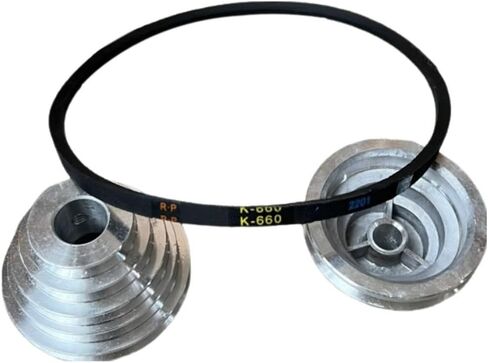 مجموعة عجلات بكرة باغودا مع حزام على شكل حرف V K660 لمكبس الحفر على سطح الطاولة، عجلات نقل من الألومنيوم بأربع خطوات وخمس خطوات متوافقة مع حزام من النوع على شكل حرف V (14 مم) in Kuwait
