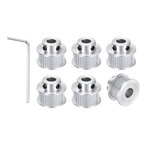 uxcell 6pcs GT-2 36T Pulley Synchronous Wheel 8mm Bore, Aluminum Timing Pulley 36 Teeth, Fit Width 10mm Timing Belt for 3D Printer CNC Machine (with A Wrench) in Saudi Arabia