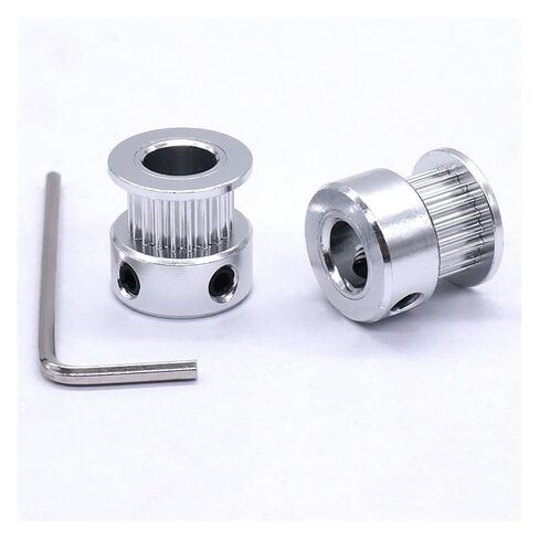 OCNFZ 5Pcs Silver 6.35mm(0.25″) Bore 20 Teeth GT2 Belt Pulley for 3D Printer 6mm Width 20T Timing Belt Aluminum Belt Pulley(8mm) in Saudi Arabia