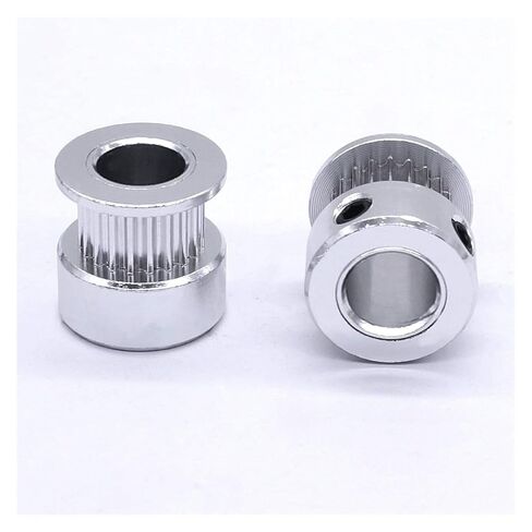 OCNFZ 5Pcs Silver 6.35mm(0.25″) Bore 20 Teeth GT2 Belt Pulley for 3D Printer 6mm Width 20T Timing Belt Aluminum Belt Pulley(8mm) in Saudi Arabia