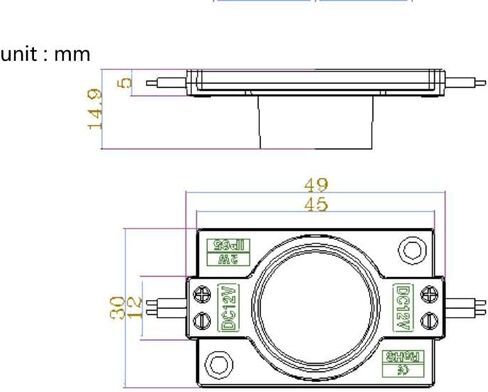 Q QINGCHEN Warm White 3000K 12V LED Module with Lens 2.0W for Light Box with Tape Adhesive Back (20pcs Pack) in Saudi Arabia