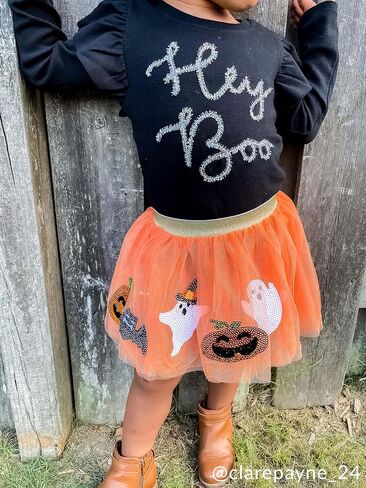 Mud Pie Children's Orange Halloween Tutu; 3T-5T in Saudi Arabia