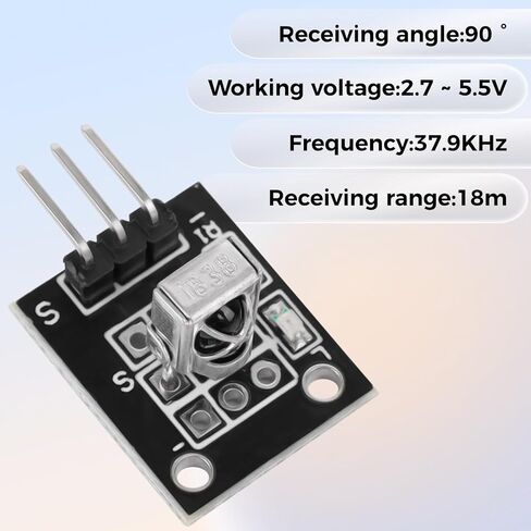 3pin KY-022 Universal IR Infrared Sensor Receiver Module TL1838 VS1838B 1838 Compatible for Arduino UNO R3 DIY Programming Smart Robot Car Starter Kit - 8PCS in Saudi Arabia