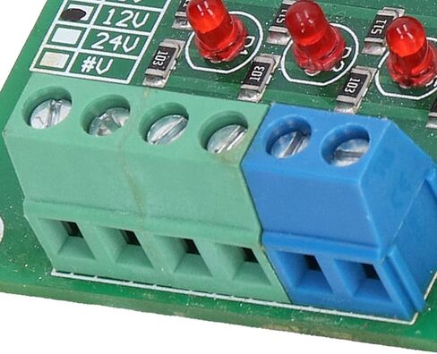 Hyuduo 4 قناة محول الجهد وحدة محول 24 فولت إلى 5 فولت لوحة عزل Optocoupler، عمل فعال، سهل التركيب، مادة رائعة، استخدامات واسعة النطاق، لوحة عزل Optocoupler لـ in Kuwait