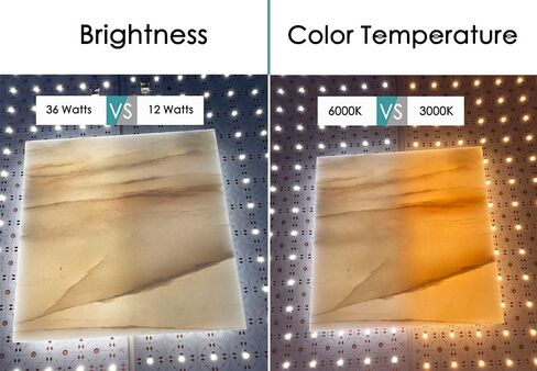 4-Pack LED Backlight Sheet 24V 36W 5000K White, 19.3X9.6 inches Each Unit, Dimmable Flexible LED Panel Sheet for Backlit Translucent Stone/Marble/Onyx/Quartz Countertops Walls in Saudi Arabia