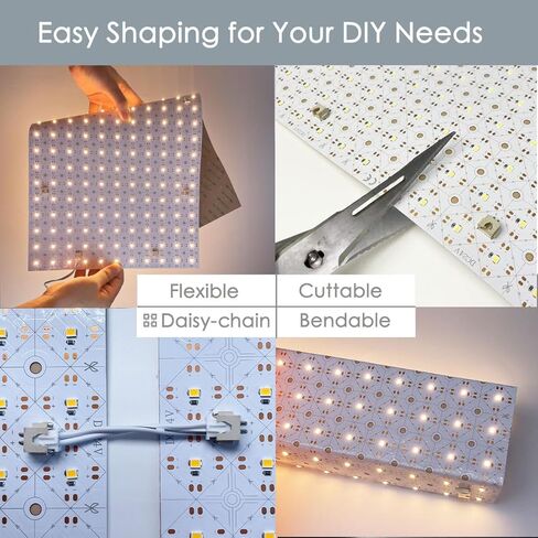 4-Pack LED Backlight Sheet 24V 36W 5000K White, 19.3X9.6 inches Each Unit, Dimmable Flexible LED Panel Sheet for Backlit Translucent Stone/Marble/Onyx/Quartz Countertops Walls in Saudi Arabia