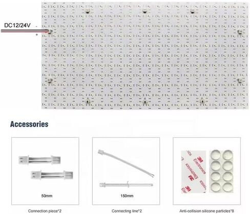 IDEAL PAIR LED Backlight Sheet | 4 Pack | 28W | 24V | 6000K Cool White | Dimmable | Flexible | cuttable Sheet | Ultra Thin Energy Efficient | Each pcs 19X9.5 inch | Power Supply Not Included in Saudi Arabia