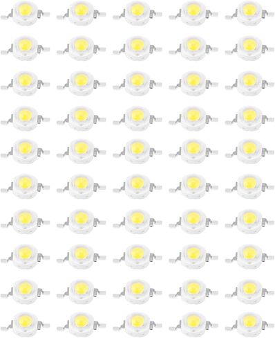 1W High Power LED Beads, 100 Pieces SMD Light Emitting Diode Chips for Lighting Fixtures, with Aluminum Base, for General Illumination in Saudi Arabia