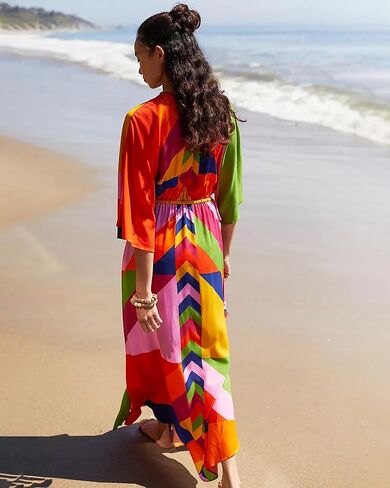 فساتين BSUBSEACH KAFTAN للنساء بدلة الاستحمام تستر على الشاطئ مع الرباط in Saudi Arabia