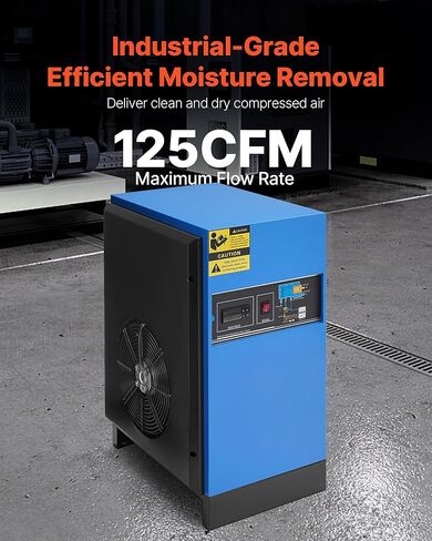 مجفف هواء مضغوط VEVOR، مجفف هواء مبرد 125CFM، نظام تجفيف الهواء المبرد الصناعي 110-120 فولت لضواغط 20 حصان، 25 حصان و30 حصان - مع لوحة تحكم بشاشة ملونة وتصريف تلقائي in Saudi Arabia