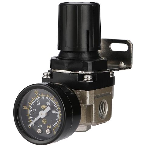 منظم ضغط ضاغط الهواء من الفولاذ المقاوم للصدأ Airtac AR2000 1/4 بوصة PT مع حامل ومقياس 0-160 PSI قابل للتعديل in Kuwait
