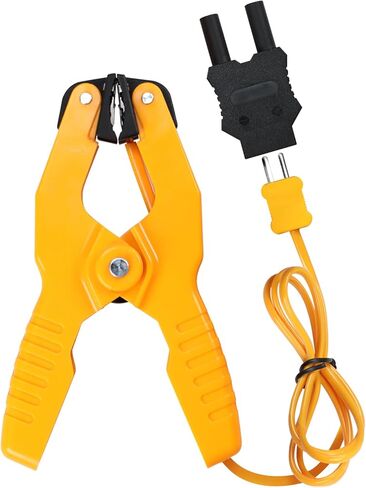 JuviPerpric K-Type Thermometer Clamp Pipe Temperature Clamp for HVAC/Multimeter, HVAC Temperature Meter with Type K Plug Adapter -40~392℉(-40~200℃) in Saudi Arabia