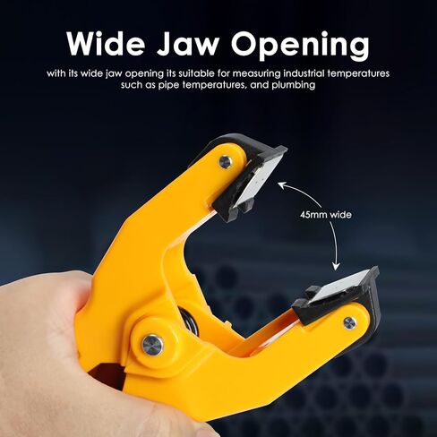 JuviPerpric K-Type Thermometer Clamp Pipe Temperature Clamp for HVAC/Multimeter, HVAC Temperature Meter with Type K Plug Adapter -40~392℉(-40~200℃) in Saudi Arabia