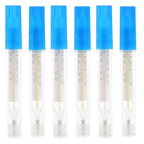 TOYANDONA 6pcs Glass Temperature Measurement Adult - General Use Temperature Testing Tools Accurate Fast Reading for Families, Dual Scale in Saudi Arabia