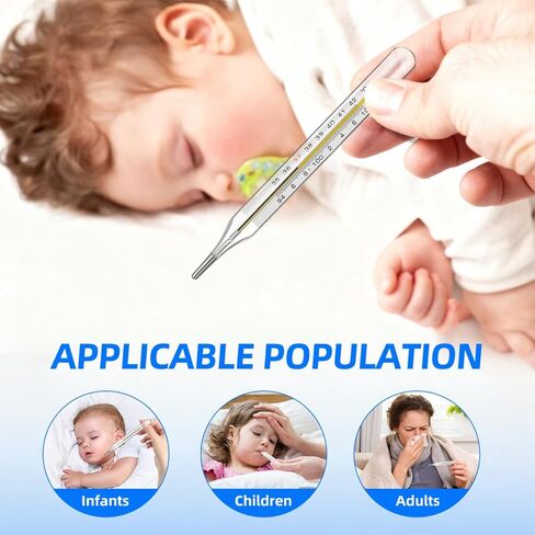 TOYANDONA 6pcs Glass Temperature Measurement Adult - General Use Temperature Testing Tools Accurate Fast Reading for Families, Dual Scale in Saudi Arabia