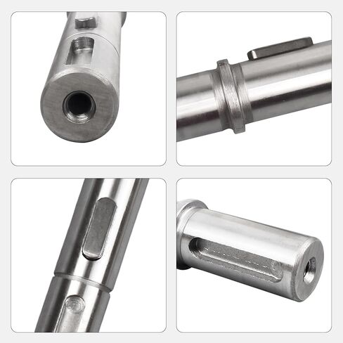 YIDOFENG Double Output Shaft for Worm Reducer Gearbox NMRV40 RV040 Nema34 Stepper Motor with Gaskets S Ring Corner pin, 18mm(0.71") Diameter, 164mm Length，M6 x 16 Screw Holes in Saudi Arabia