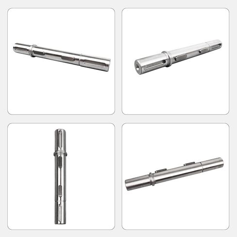 YIDOFENG Double Output Shaft for Worm Reducer Gearbox NMRV40 RV040 Nema34 Stepper Motor with Gaskets S Ring Corner pin, 18mm(0.71") Diameter, 164mm Length，M6 x 16 Screw Holes in Saudi Arabia