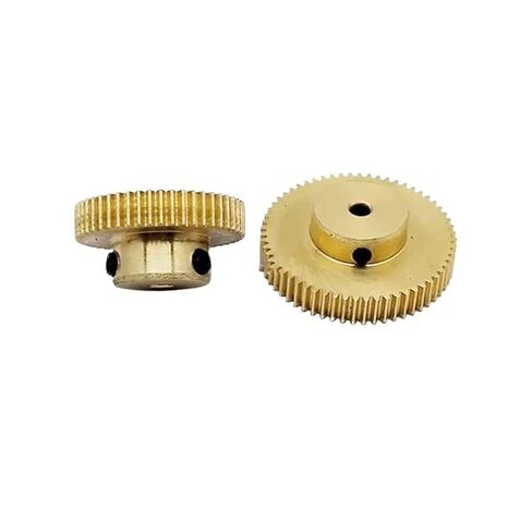 ELILANEY 0.5M 40T Copper Straight Teeth Pinion 0.5 Module 40 Teeth Spur Gear with Step 21mm OD Cylindrical Gear Mechanical(3mm bore) in Saudi Arabia